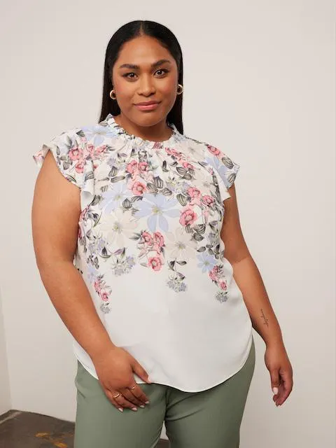 Curve Tessa Gathered Neck Top