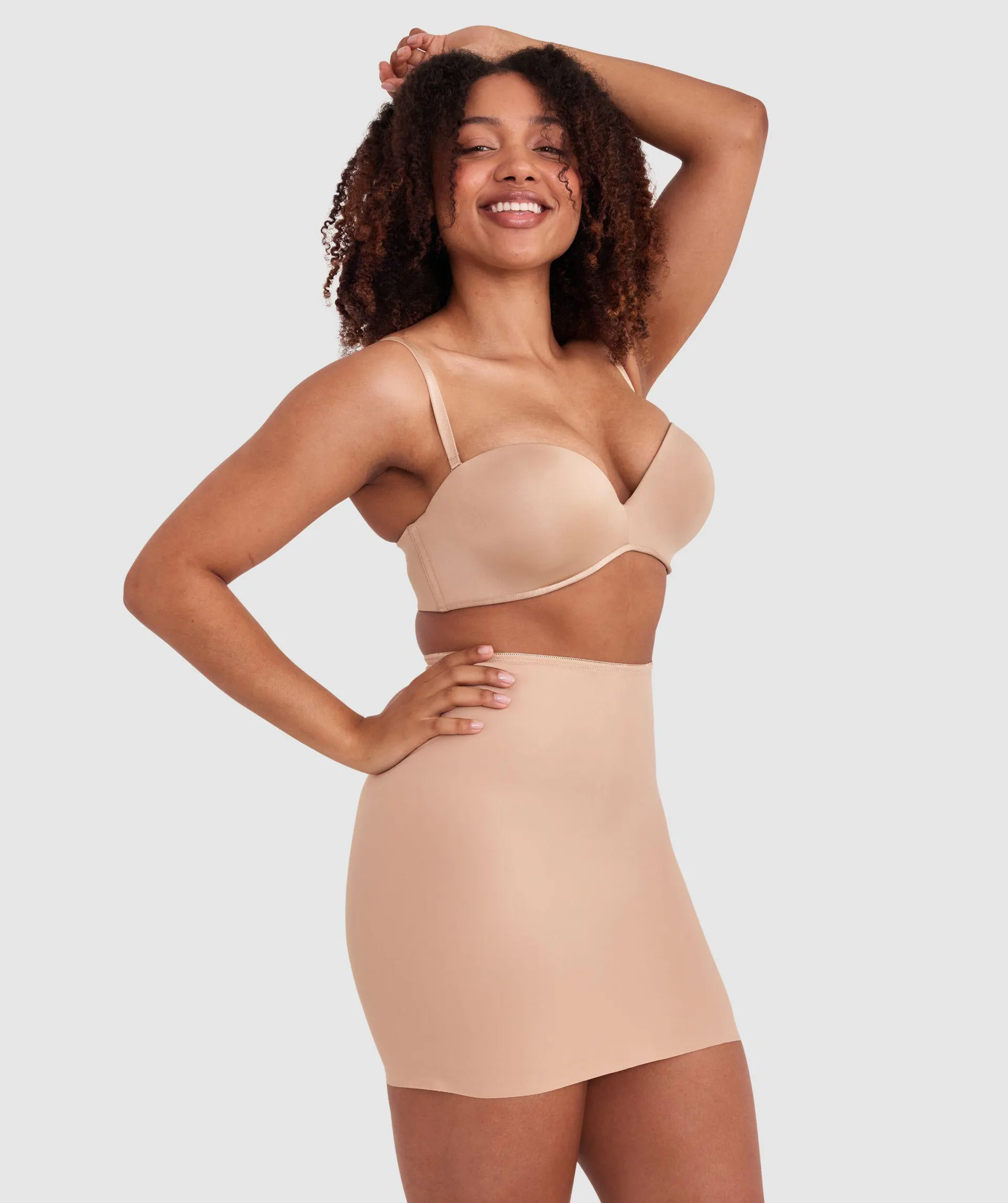 Microfibre Skirt - Nude