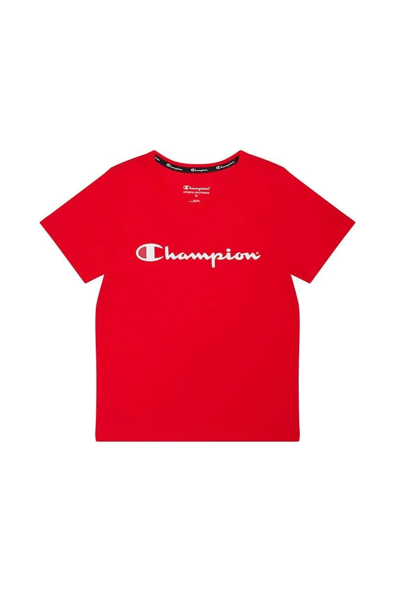 Champion Junior Script Short Sleeve Tee