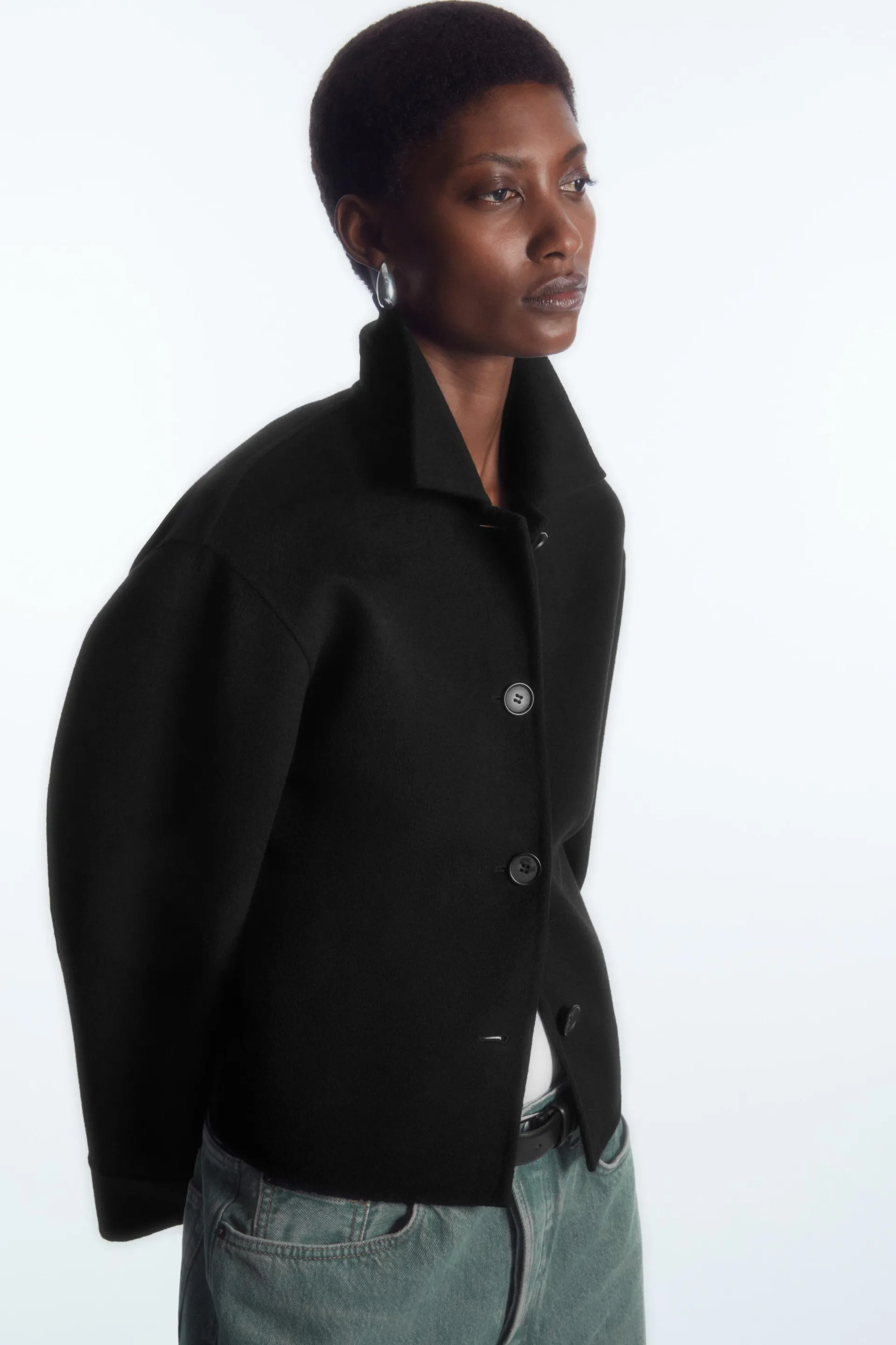 BOXY DOUBLE-FACED WOOL JACKET