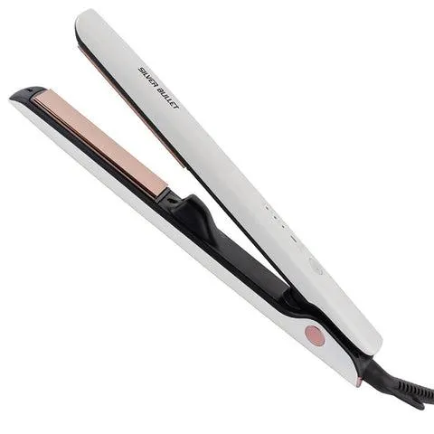 Silver Bullet Powerline Rose Gold Titanium Straightener - White