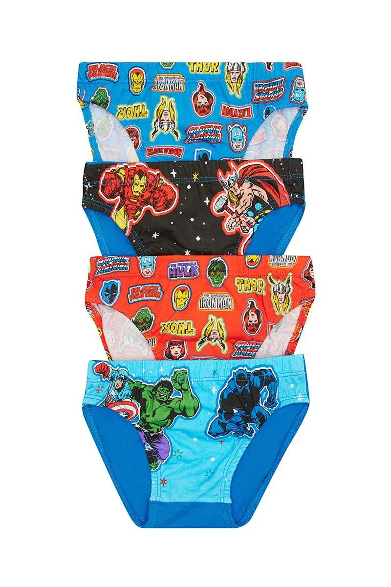 Boys Marvel Comics Brief 4 Pack