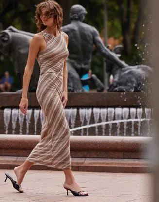 Print Knit Maxi Skirt