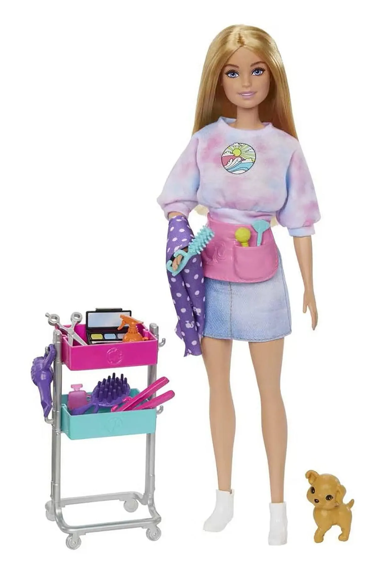 Barbie Malibu Stylist Doll & 14 Accessories Playset