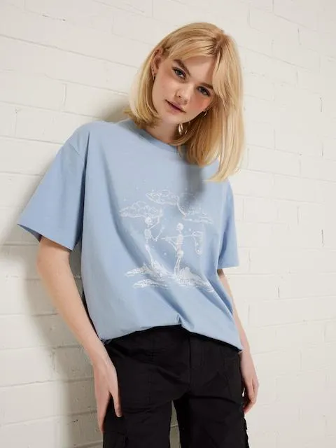 Pretty Skeleton Oversized Tee