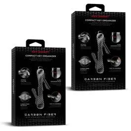 KeySmart Original - Compact Key Holder and Keychain Organiser (Up to 8 Keys) - Carbon Fiber 3K - 2 Pack