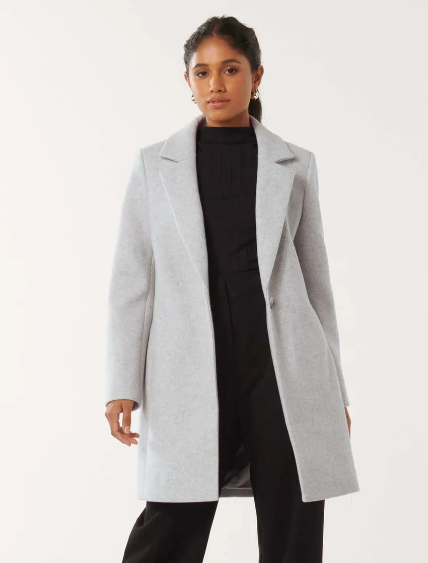 Anna Petite Single-Breasted Coatigan