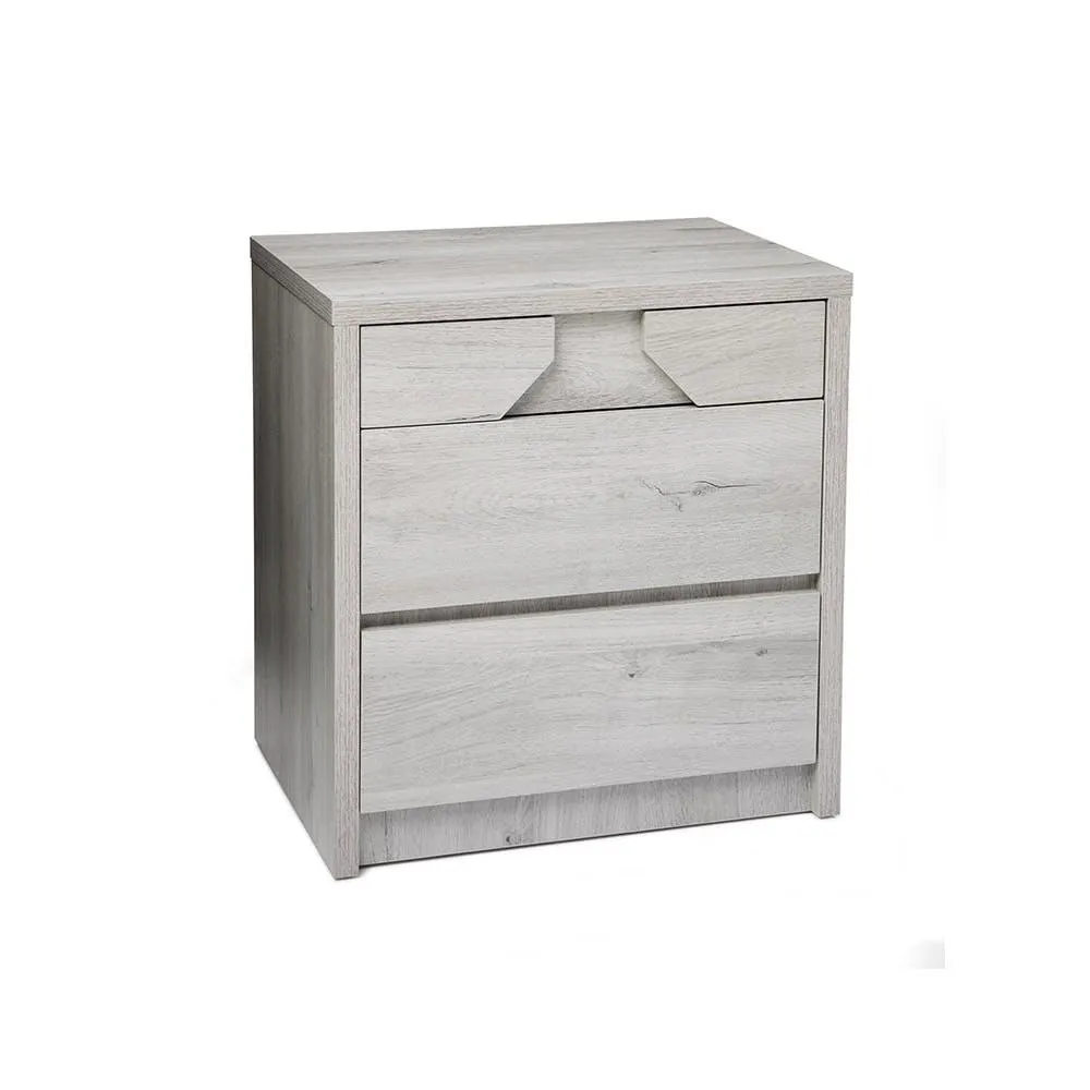 Sovereign Bedside Table (2 Drawer), Washed Grey