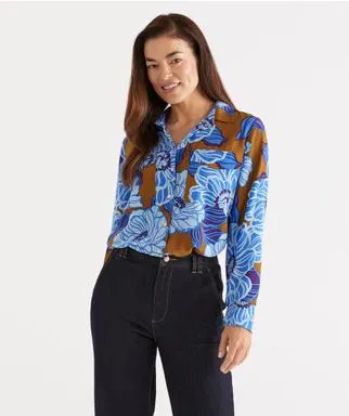 ABSTRACT BLOOM SOFT SHIRT
