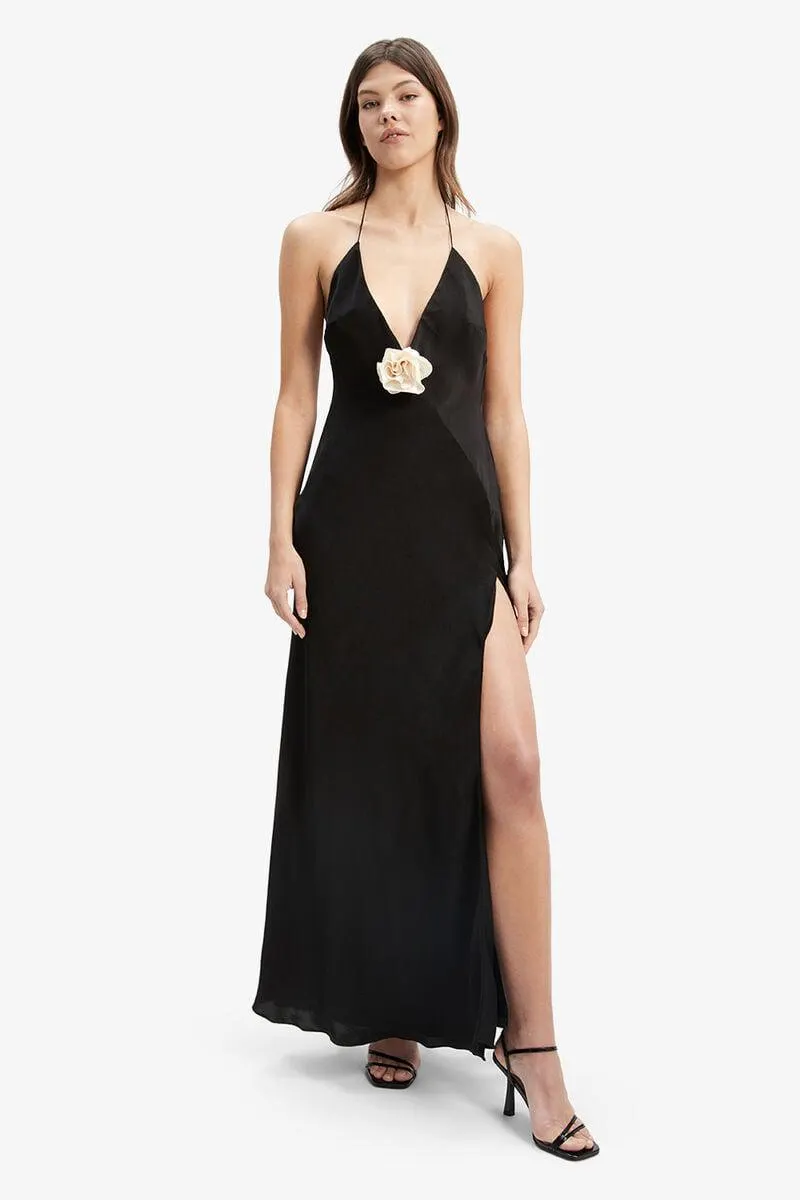 aradia halter dress in black