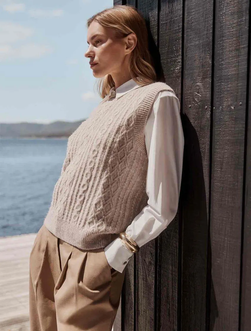 Indie Cable Knit Vest