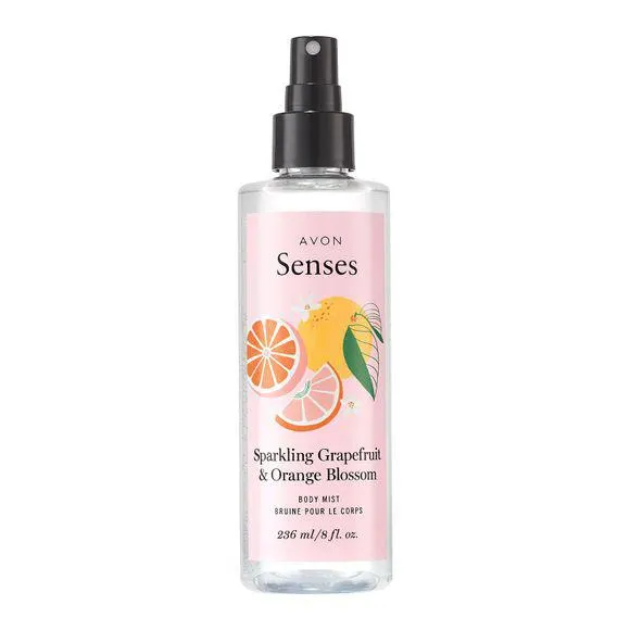 Bruine pour le corps Avon Senses Sparkling Grapefruit and Orange Blossom