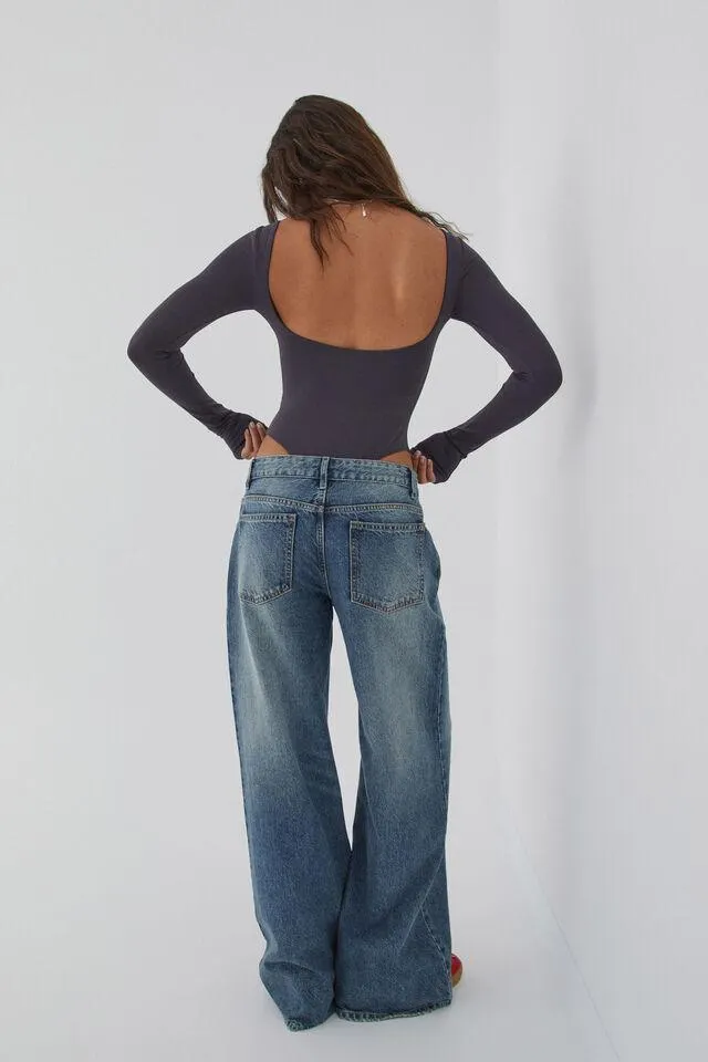 Luxe Backless Long Sleeve Bodysuit