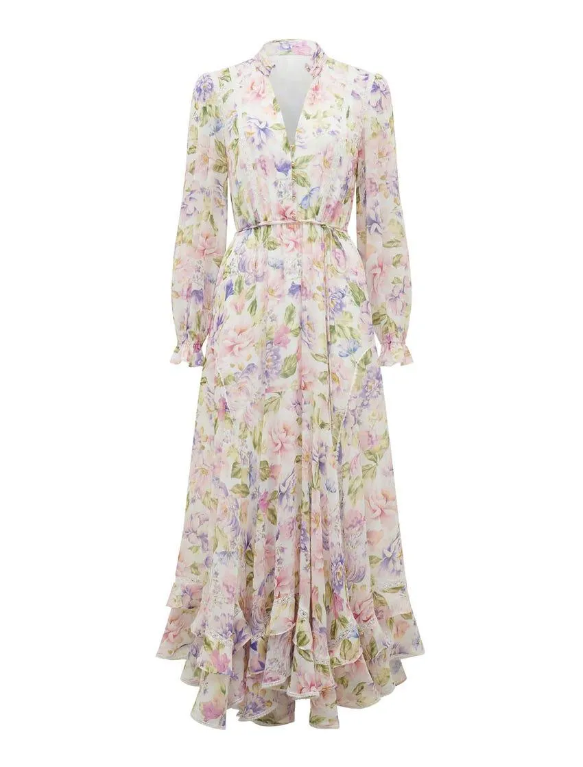 Matiese Button-Up Ruffle Midi Dress