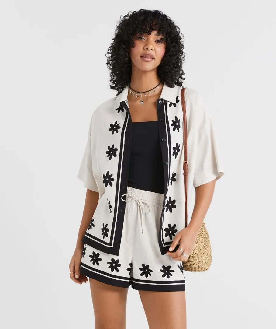 REMI LINEN BLEND RESORT SHIRT