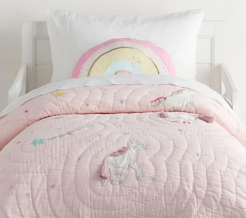 Rainbow Unicorn Toddler Comforter