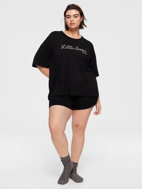 P.A. Plus Black Rib Mini Short