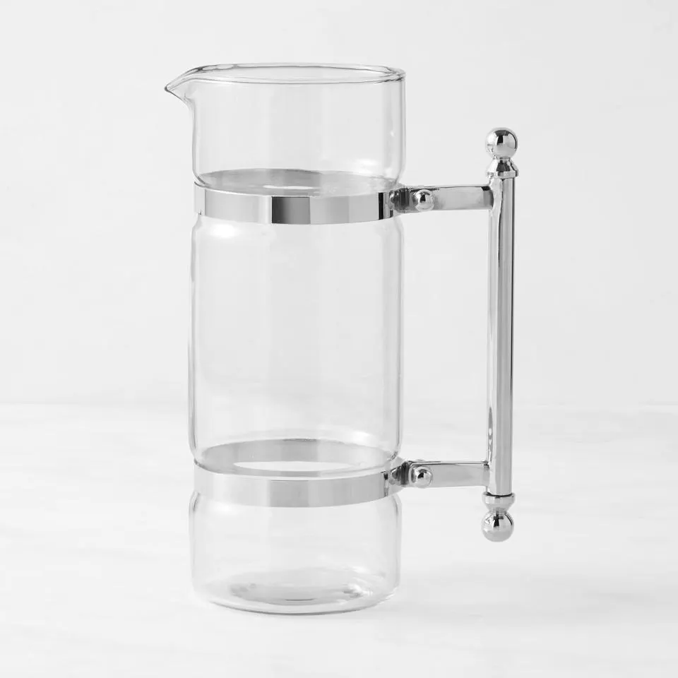 Stainless Steel and Glass Jug