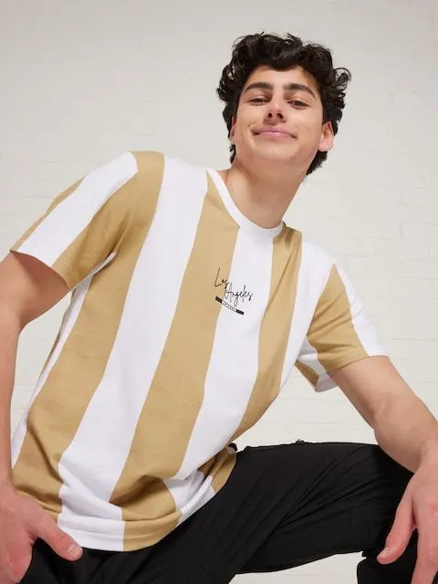 Vertical Stripe Dual La Tee