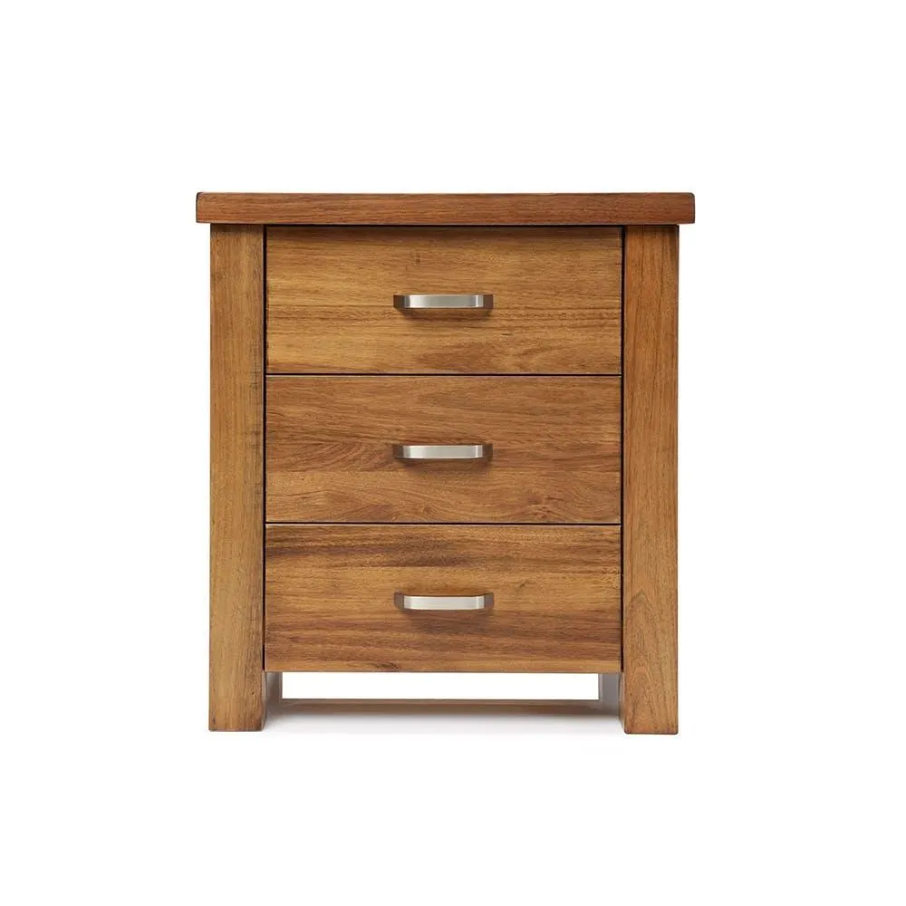 Billy Bedside Table (3 Drawer), Smoke