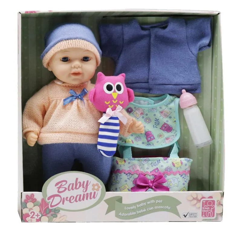 Gigo Dream Collection 13" Nostalgia Lovely Baby Dolls With Pet