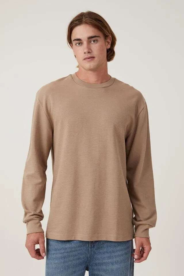 Loose Fit Rib Long Sleeve Tshirt