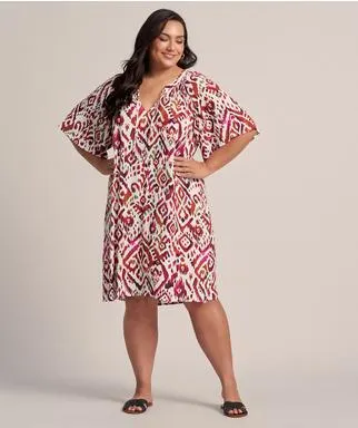 Textured Print Dress