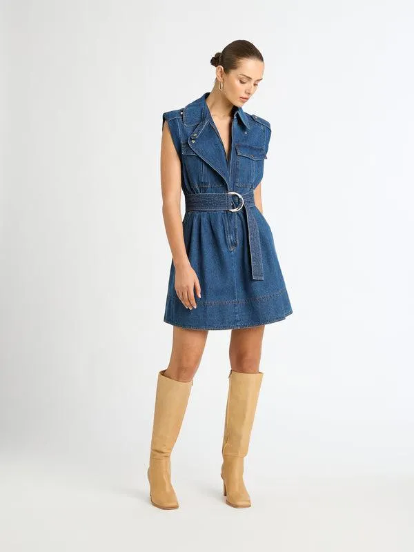 ADINA DENIM MINI DRESS