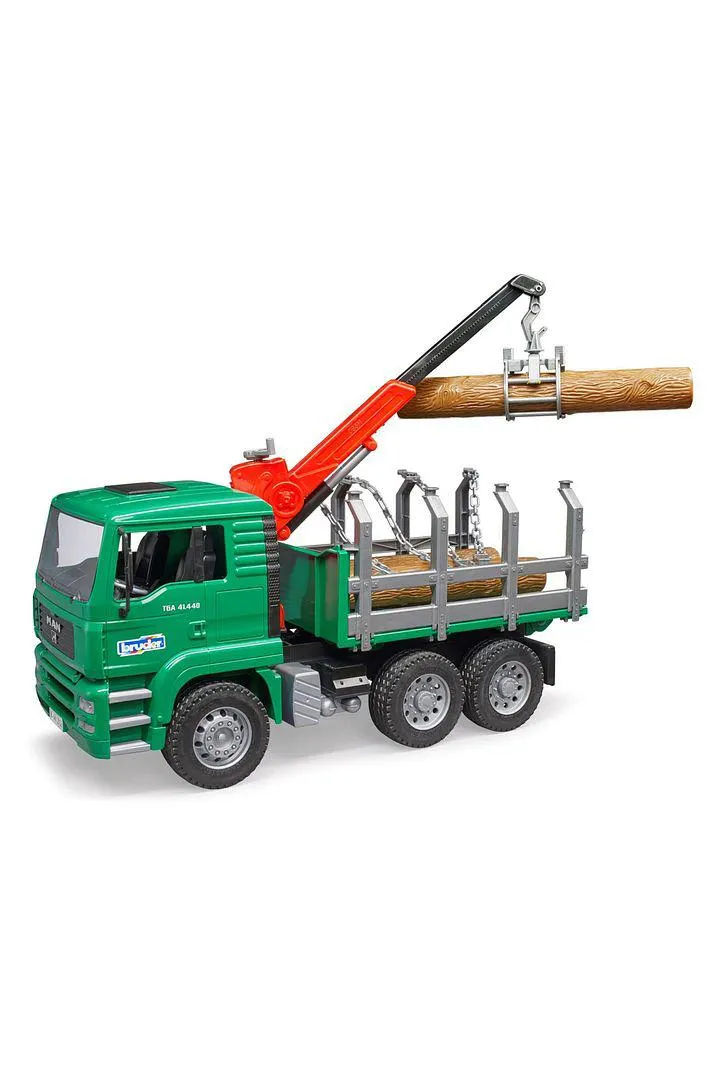 Bruder 1/16 MAN Timber Truck with Loading Crane and Trunks