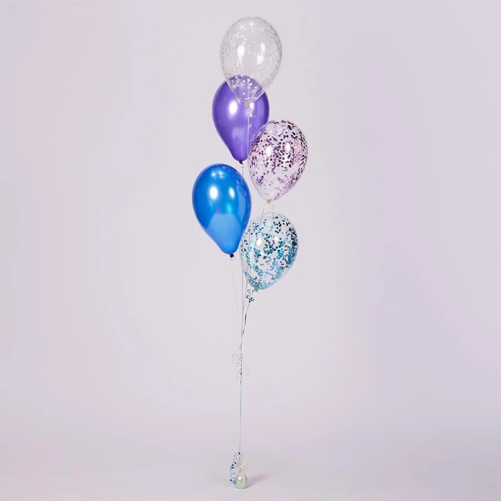 Fancy 5 Confetti Balloon Bouquet Ea
