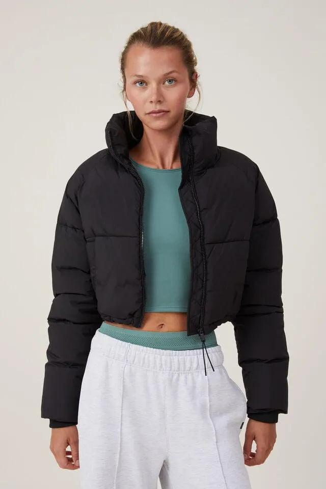The Mother Puffer Cropped Jacket