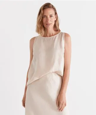 Linen Sleeveless Shirt