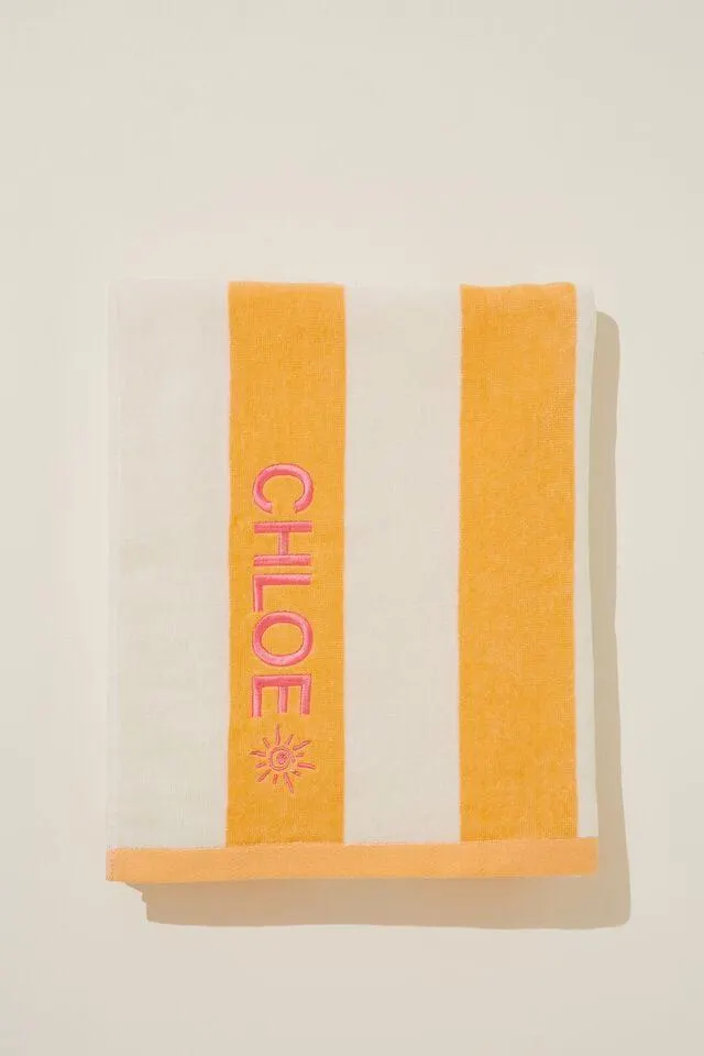 Cotton Beach Towel Personalised