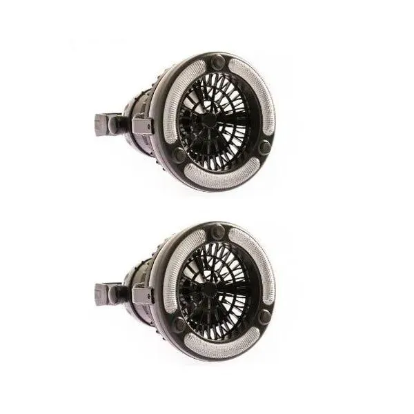 2x Adventure Kings 2in1 LED Light & Fan