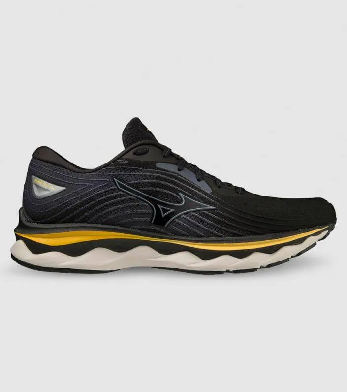 Mizuno Wave Sky 6 - Mens - Black/Tradewinds/Gold Fusion