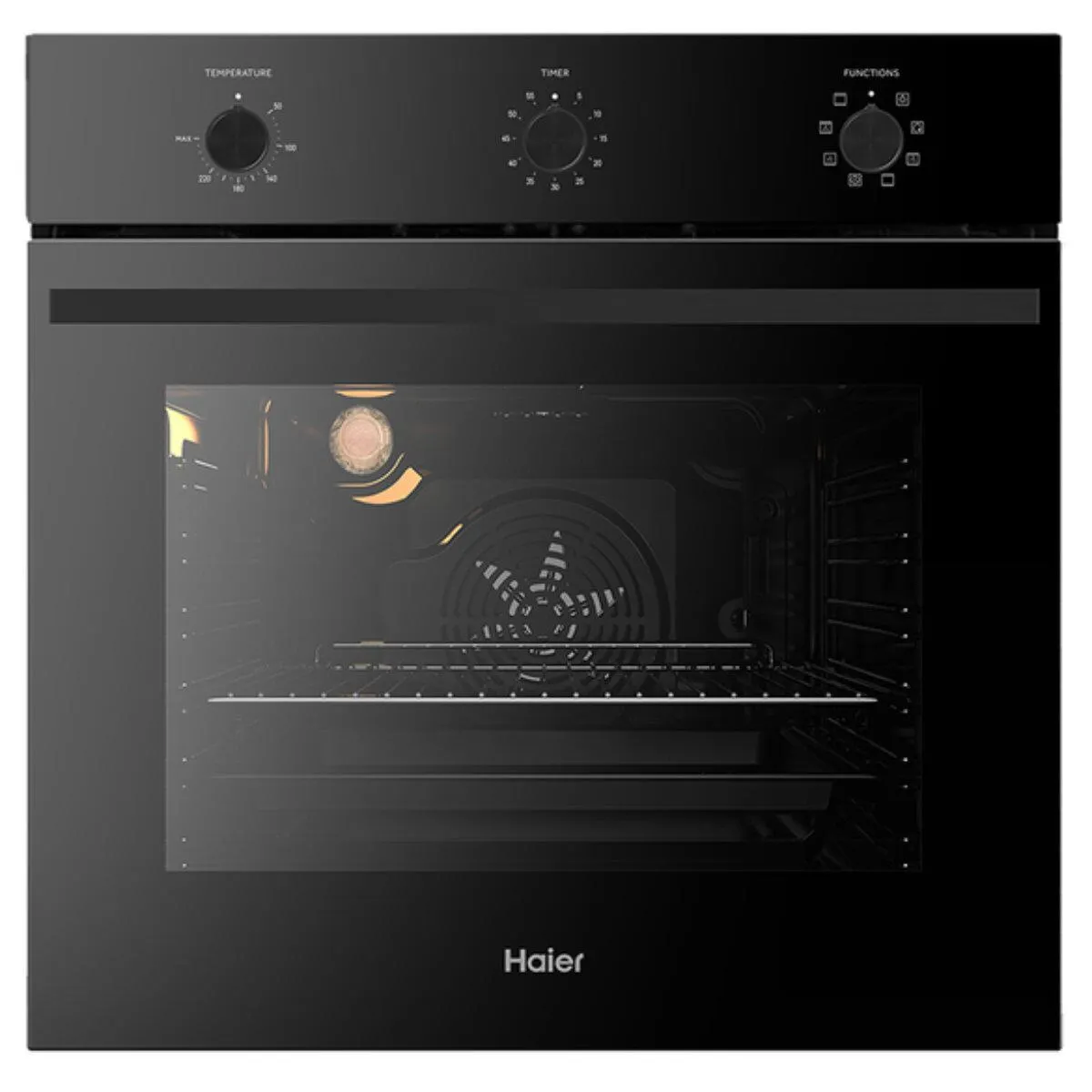 Haier 60cm Seven Function Black Glass Oven HWO60S7MB3