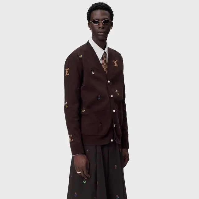 Embroidered Cotton Cardigan