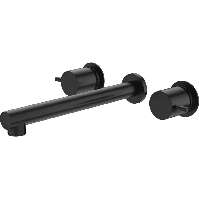 Caroma 90331BL Luna Satin Black Wall Tap Set