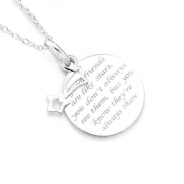 Sterling Silver Good Friends Pendant