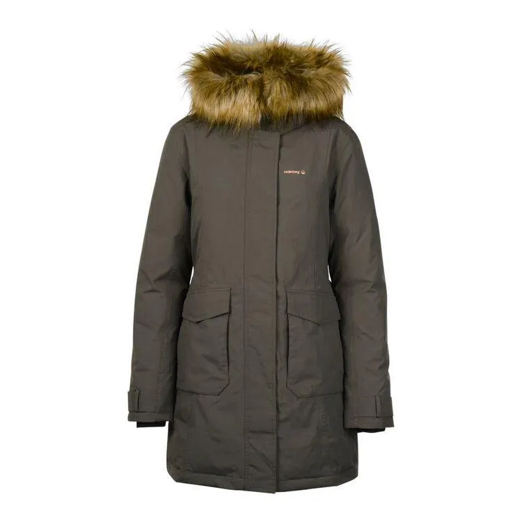 Cederberg Women's Mieke Waterproof Long Puffer Jacket Dark Khaki