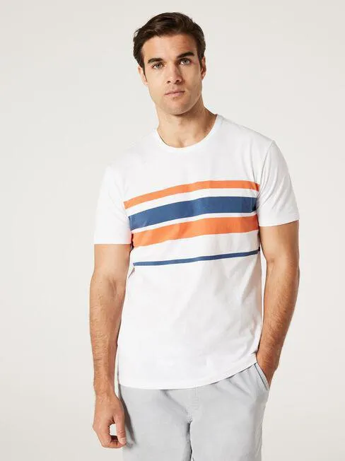 SS Milo Panel Stripe Crew Tee