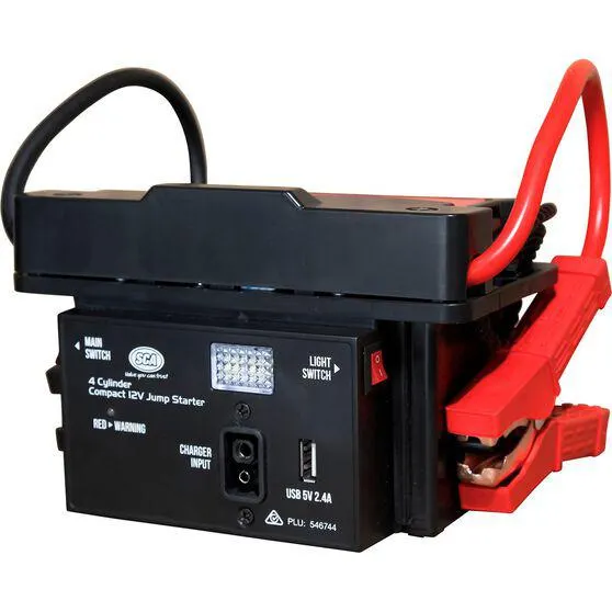 SCA 12V 800 Amp 4 Cylinder Compact Jump Starter