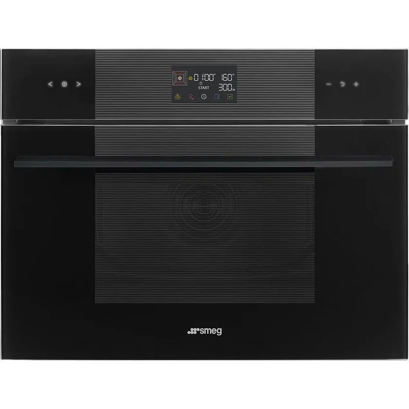 Smeg SOA4102M1B3 Linea 45cm Midnight Black Combination Microwave Oven