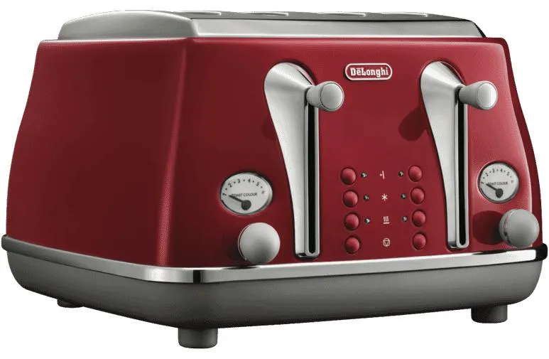 DeLonghi Icona Capitals 4 Slice Toaster Tokyo Red