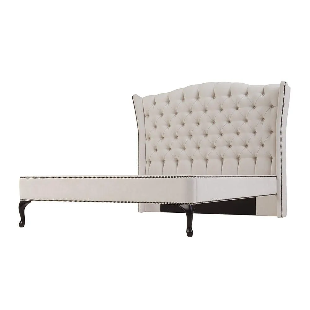 Regis Upholstered Bed Frame, Fletcher Polar