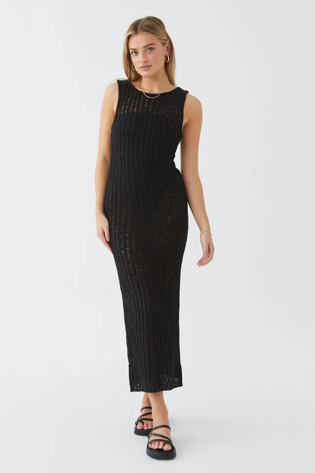 Nadia Open Knit Maxi Dress