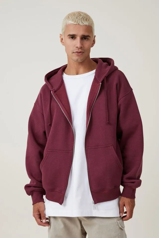 Box Fit Zip Up Hoodie