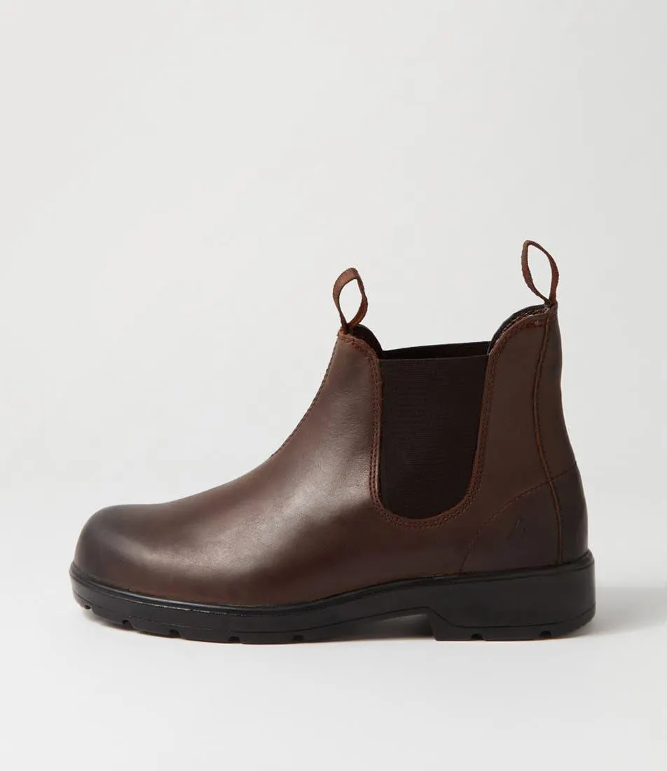 jackson brown pull up leather chelsea boots