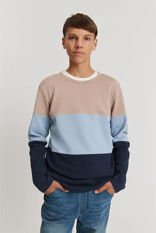 Teen Recycled Cotton Blend Block Stripe T-Shirt