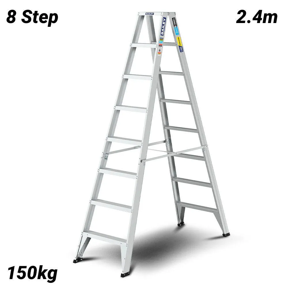 Bailey FS14143 150kg 2.4m 8 Step Trade LYTE Aluminium Double Sided Ladder